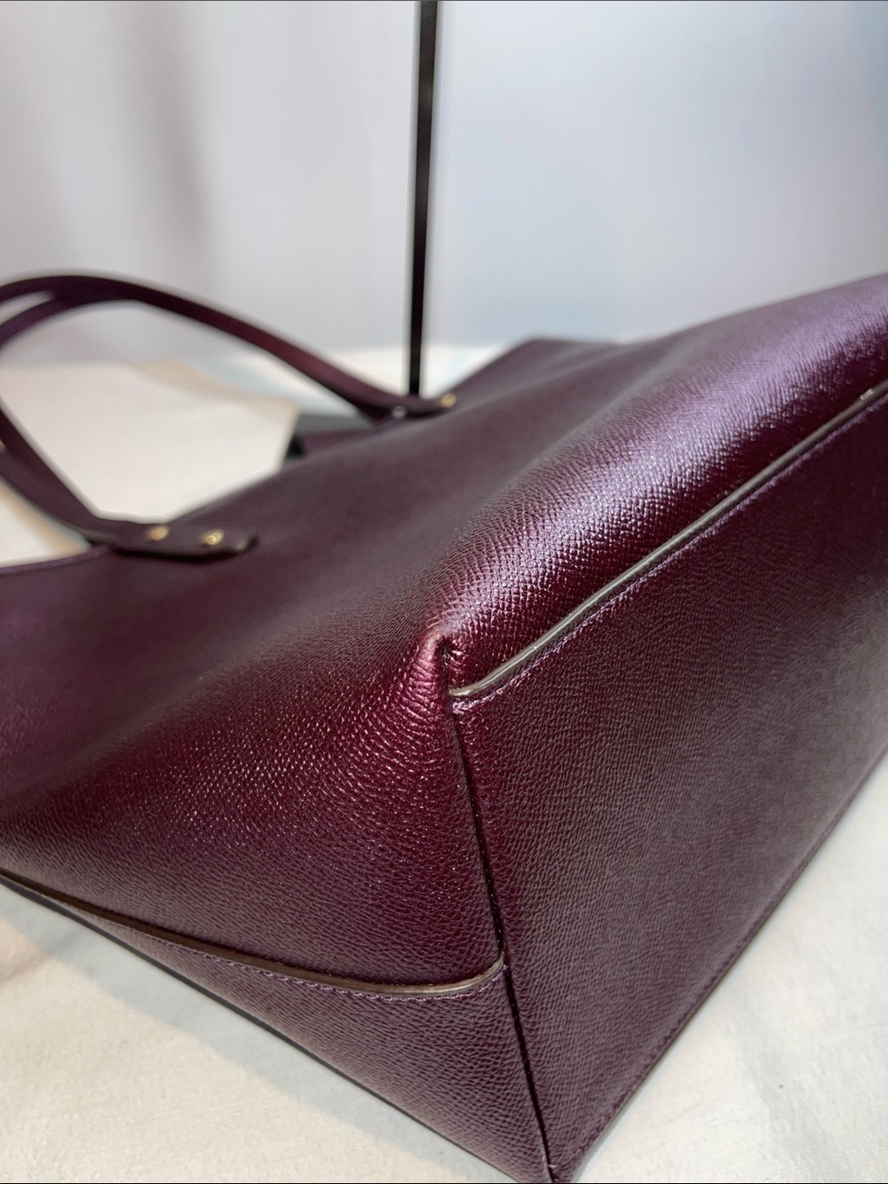 Coach G1891-F16224 City Tote Metallic Leather Purple - Picture 8 of 12